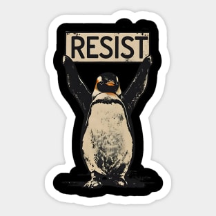 Resist-Penguin Sticker